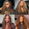 FYKD Highlight Ombre Lace Front Wig Human Hair 13x4 HD