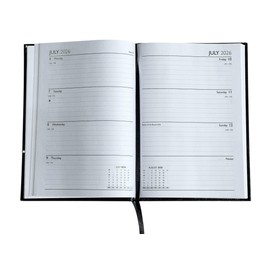 2026 Diary A5 Week to View HardCover Diary Planner Organizer Casebound Ribbon Marker (Navy Blue)
