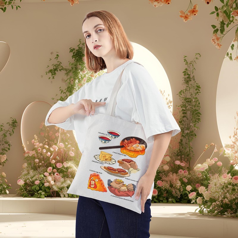 WZMPA Calcifer Fire Tote Bag Fire Demon Anime Gift Calcifer