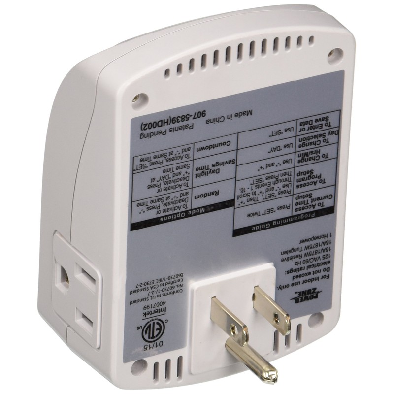 POWER ZONE TNDHD002 Powerzone Heavy Duty Indoor Timer, 7 Day