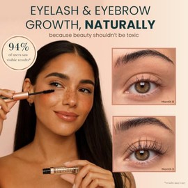 Castor Oil (59ml) + Custom Mascara Tube USDA Certified Organic, 100% Pure, Cold Pressed, Hexane Free by . Stimulate Growth for Eyelashes, Eyebrows, Hair. Lash Growth Serum. Brow Treatment