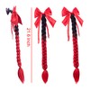Red Helmet Pigtail Motorcycle Helmet Ponytail Helmet Decor Braids Hair