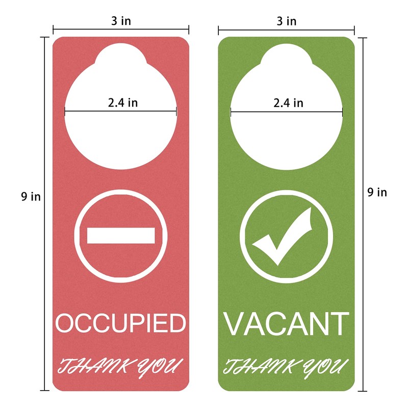 Vacant Occupied Sign,2Pack for Home Office Restroom Conference Hotles Hospital,Door