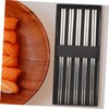 BIUDECO 5-Pair Non-Slip Chopsticks Set Stainless Steel Tableware for Home