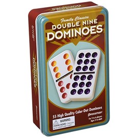 Pressman Dominoes Double 9" Lata