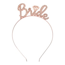 Bride Headbands for Women Girls Engagement Wedding Gifts for Bride Hair Accessories for Girls Sisters Daughter Weed Themed Party Favors Pink Rrhinestone Headband for Bachelorette Party Decorations