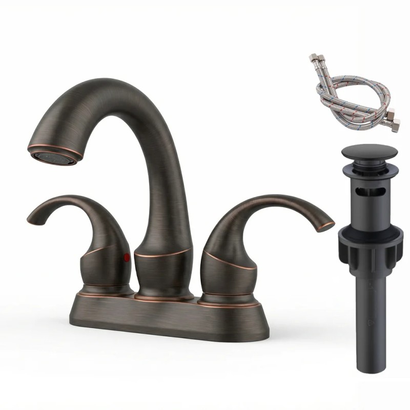 USA Local Stock 4 Inch Hot Cold Double Handle Deck