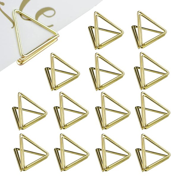 24pcs Memo Stand, BetterJonny Metal Triangle Clip Stationery Card Stand