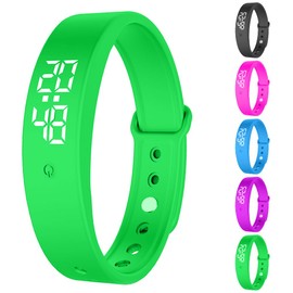 RANJIMA Vibration Alarm Watch Bracelet, Vibration Alarm Reminder Watch, Silent Vibrating Alarm Reminder Watch with Timer and 10 Daily Alarms, Drinking Reminder Alarm Medication Alarm Clock