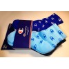 Champion Script 6 Pair Quarter Socks Blue/Black/Whi