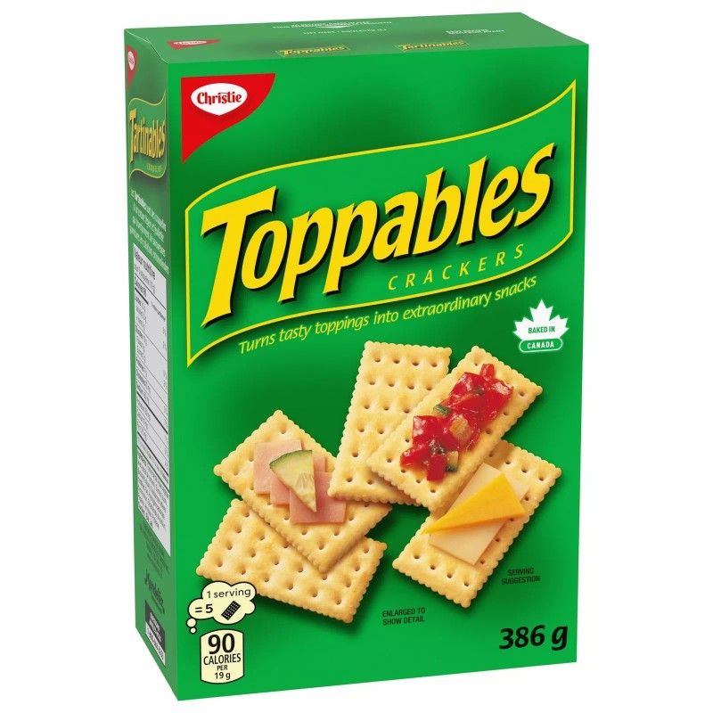 Toppables Christie Toppables Crackers, 386g/13.5 oz. Box