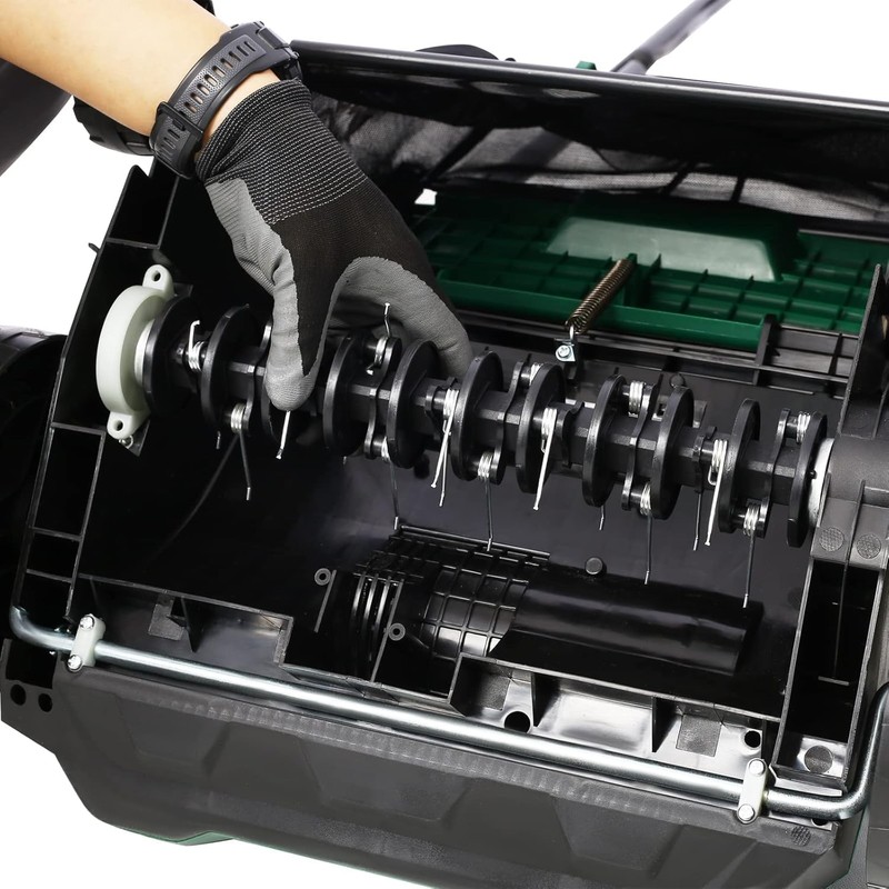 13-Inch 12 Amp 2-in-1 Electric Dethatcher and Scarifier with 31.7QT