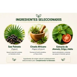 Saw Palmetto Pygeum Ciruelo Africano Suplemento Hombre