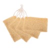 KOMBIUDA 4Pcs Natural Loofah Dish Scrubber Multi Functional Cleaning Sponge