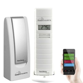 Technoline MA 10200 + Gateway Temperature and Humidity Monitoring for Terrariums / Greenhouses, White, 3.8 x 2.1 x 12.8 cm