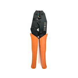 GIZWIZ Lightweight Interchangeable Ratchet Crimp Tool For Insulated Ring Terminals AWG 22-18/16-14/12-10