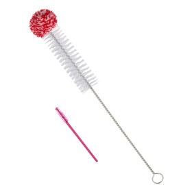 GOSYUNME Hummingbird Feeder Cleaning brushes, Versatile Bendable Cleaner Brush for Various Size Feeders, Gentle Bristles with Soft Tip, No Rust of Stainless Steel 304 of Cleaning Kit, 12.87 in, Red