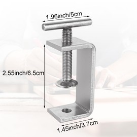 FVIEXE 6PCS Small C Clamps, Heavy Duty C-Clamp, Mini 2 1/2 Inch C Clamp 304 Stainless Steel with Stable Wide Jaw Opening & I Beam Design, Desk Woodworking Clamp Tiger Clamp, Clamping Range 15-60mm