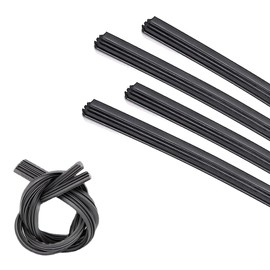 leechio 4 PCS Wiper Blade Refill, 28'' Flexible Rubber Material Boneless Wiper Bar, Universal Car Windshield Wiper Blade Refill, for Most Cars (Black)