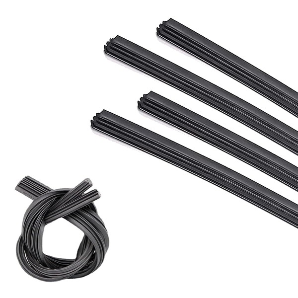 leechio 4 PCS Wiper Blade Refill, 28'' Flexible Rubber Material