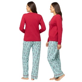 PajamaGram Christmas PJs For Women - Women's Christmas Pajamas, Holiberry, SM
