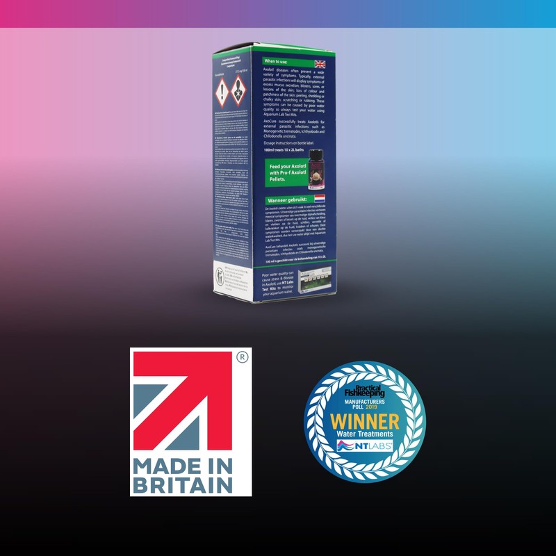 NT Labs AxoCure Treats Axolotls For External Parasitic Infections Including
