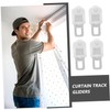 Zerodeko 20pcs Curtain Accessories Curtain Track Gliders Track Rollers Hanging