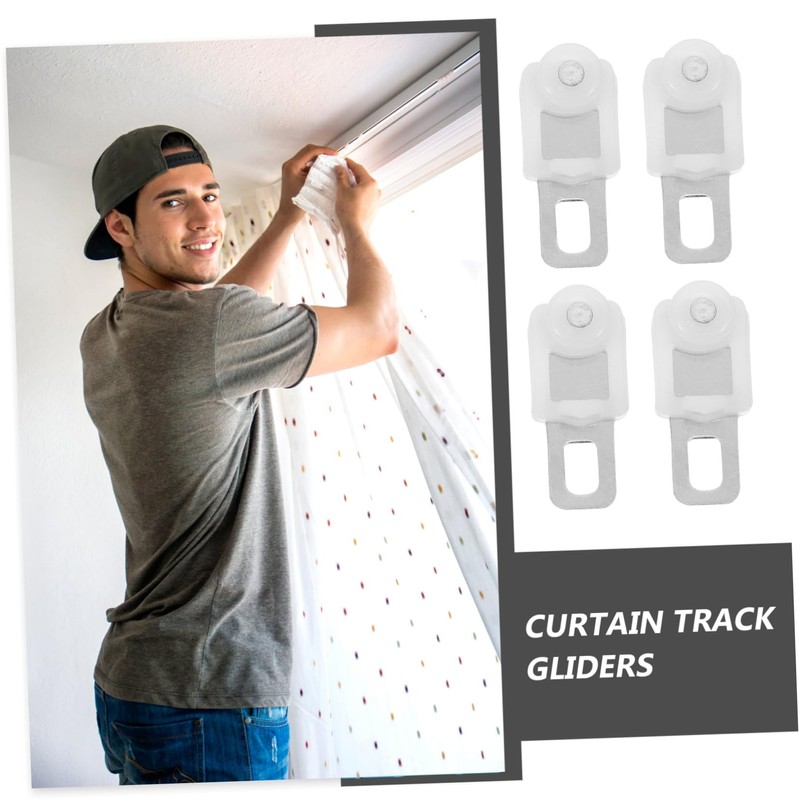 Zerodeko 20pcs Curtain Accessories Curtain Track Gliders Track Rollers Hanging
