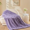 NEWCOSPLAY Throw Blanket for Couch Lavender Super Soft Flannel Fleece