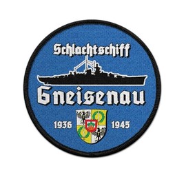 Copytec #36398 Patch Battleship Gneisenau Kriegsmarine Patch Coat of Arms 9 cm