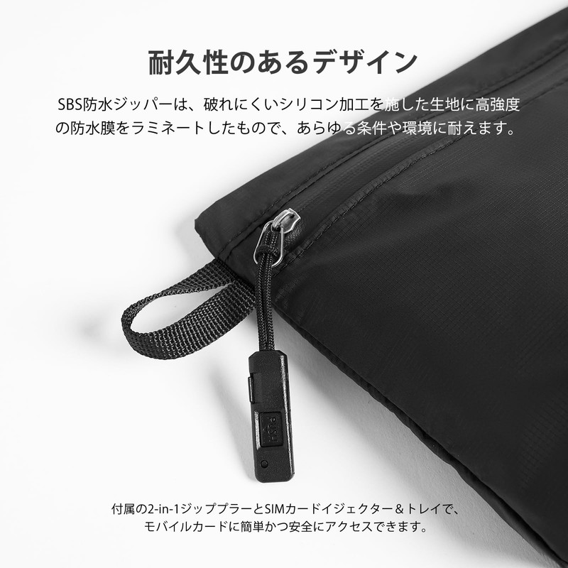 NextPacker Ultra Light Pouch with Double Side Zipper for Tech,