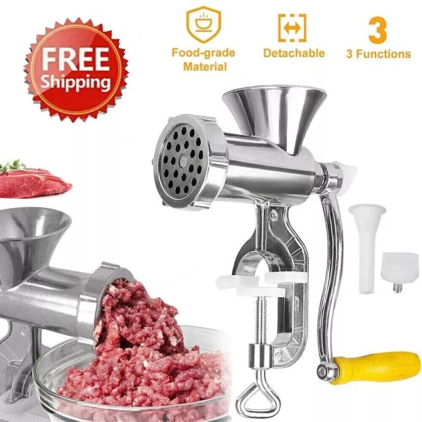 Unbranded Meat Grinder Mincer Stuffer Heavy Duty.Manual Sausage Filler Sauce
