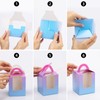 Allbests 10Pcs Single Cupcake Boxes Gradient Individual Cupcake Boxes With