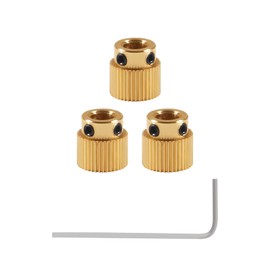 Aokin Brass Extruder Wheel Gear 40 Teeth Drive Gear 3D Printer Parts for Creality Ender 3, Ender 3 Pro, Ender 3 V2, Ender 5/5 Pro/5 Plus, CR-10/10S, CR-10 S4, CR-10 S5, 3 Pcs with a Wrench