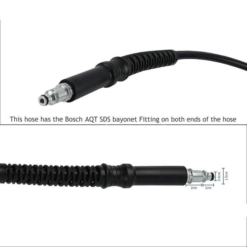 Stone Banks 10m Pressure Washer Hose for Bosch Quick Connect