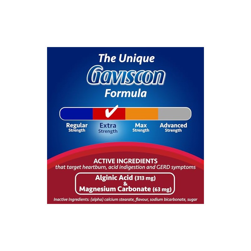 Gaviscon Extra Strength Cherry Count Chewable Foamtabs