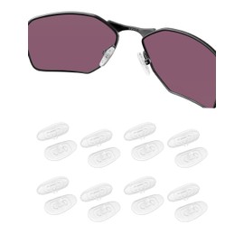 JAPower 8 Pairs Replacement Nose Pads for Oakley Tincup OX5099 OX3184/Tincup Carbon OX5094/Conductor 6 OO4106/Conductor 8 OO4107/Savitar OO6047/Wingfold OX5100 OX5101, Clear Silicone Nose Pieces