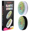 1mm Bracelet String, Elastic for Bracelet Making, 2-Color Set (Black/White)