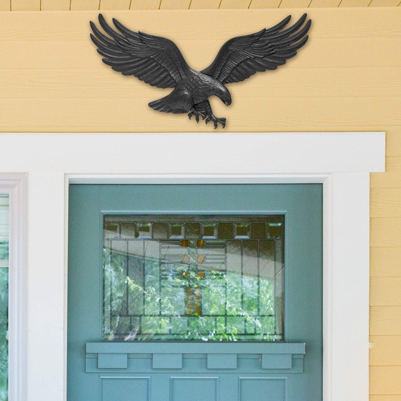 Whitehall Products Decorative Wall Eagle, 29-Inch, Black