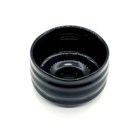 HARU MATCHA - Black Ceramic Matcha Bowl - Green Tea Cup - Traditional Chawan For Ceremony And Daily Use (black, 4.7 x 4.7 x 3)