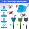 Telescopic Fly Swatter, Jakeloo 3 Pack Fly Swatter for Indoors