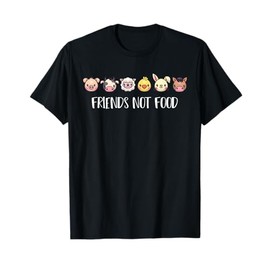 Vegan Friends Not Food Gift Animal Rights Veggie Food Trend T-Shirt, black