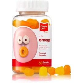 Chapter One, 60 Gomitas Omega 3 Certificación Kosher Sabor Naranja