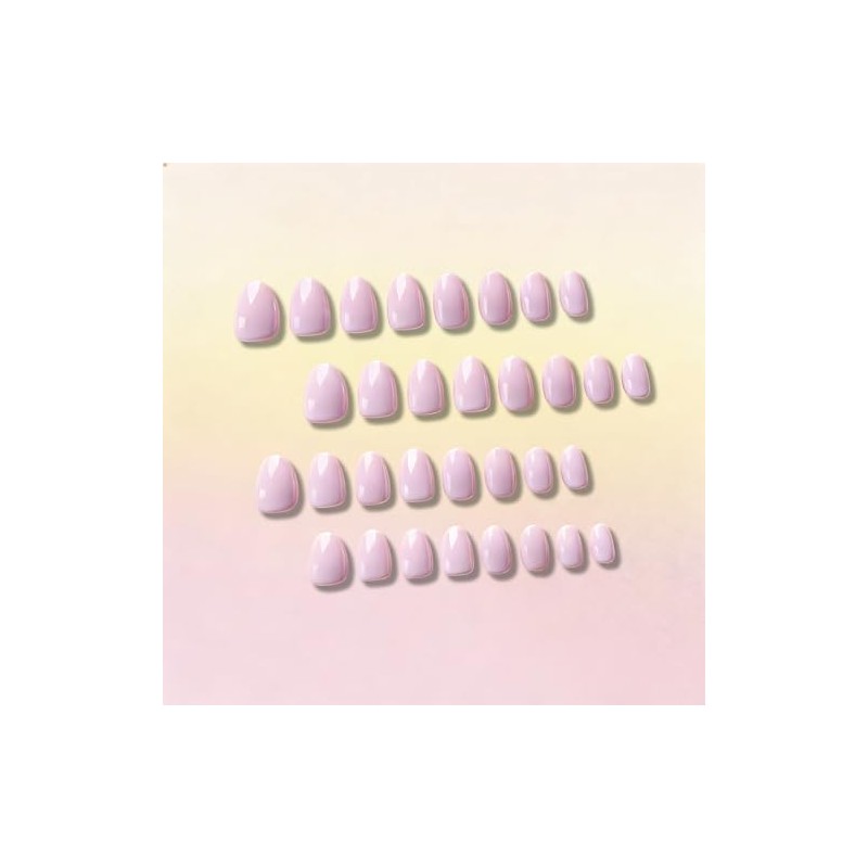 SXVME Uñas postizas cortas de gel suave, 32 piezas, 16