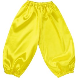 Artec 15062 Soft Satin Sarouel Pants, C Size, Yellow, Costume, Cosplay, Recitals, Play Party, Handmade Costume, Easy for Children