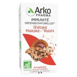 Arkopharma Arkocaps Shiitake Maitake-Reishi Organic 40 Capsules