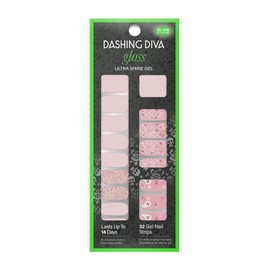 Dashing Diva Gloss Nail Strips - Boo Thing | UV Free, Chip Resistant, Long Lasting Gel Nail Stickers | Contains 32 Nail Wraps, 1 Prep Pad, 1 Nail File
