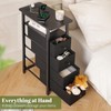 Yoobure Narrow Dresser for Bedroom, LED Slim Dresser with Charging