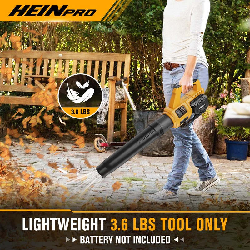 HEINPRO Cordless Leaf Blower Compatible with Dewalt 20V Max Battery
