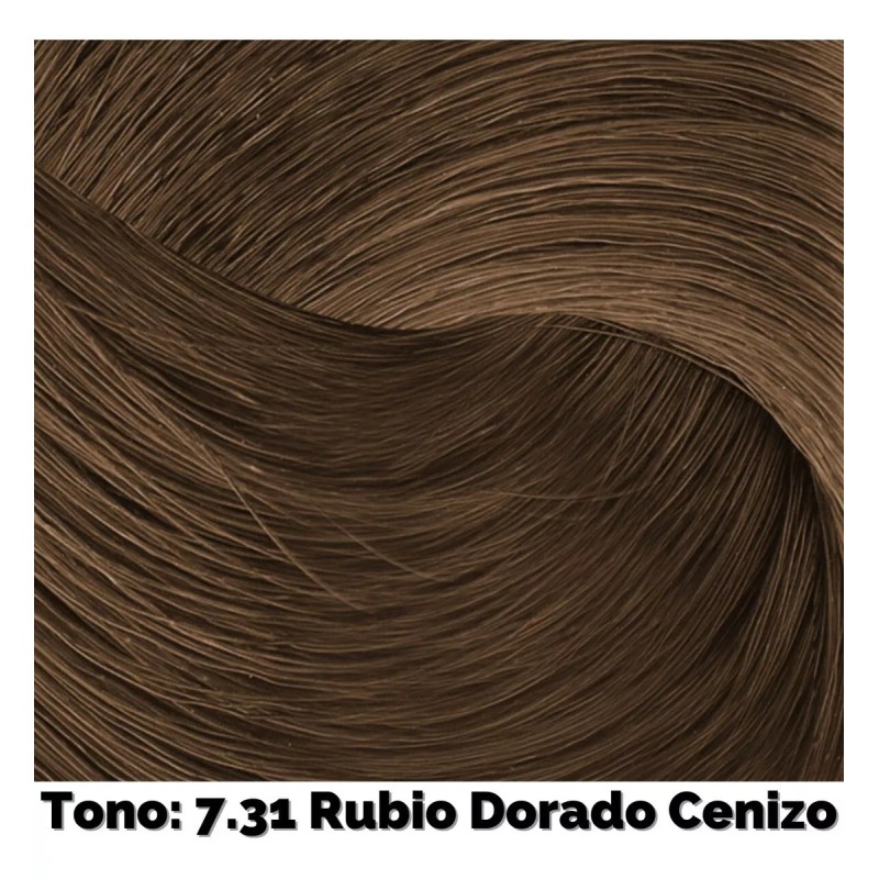 Nutrapel Color Tech Tinte Tono 7.31 Rubio Dorado Cenizo Tubo
